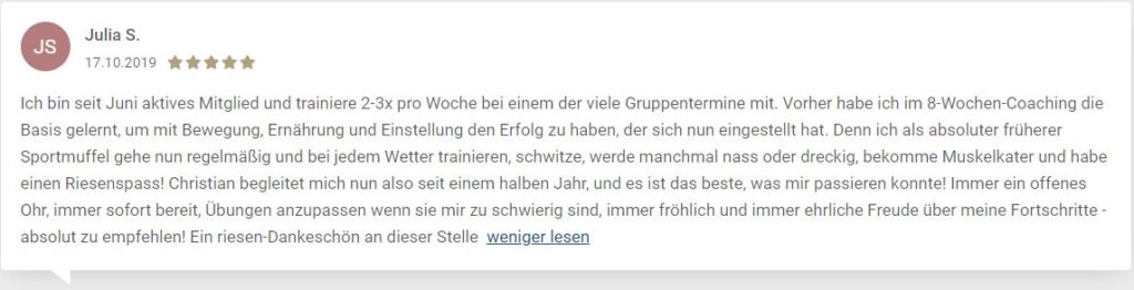 5 Sterne Rezension Julia