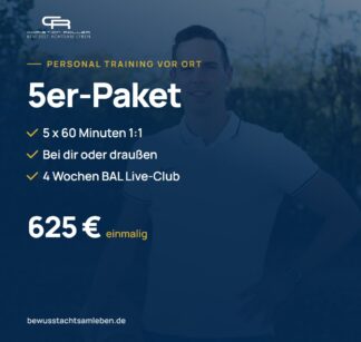 Personal Training 5er-Paket, 5 x 60 Minuten 1:1 mit Christian Roller